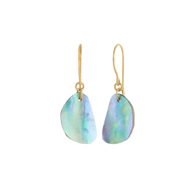 Pippa Small - Paua Shell Drill & Loop Beachcomber Single Drop Earrings