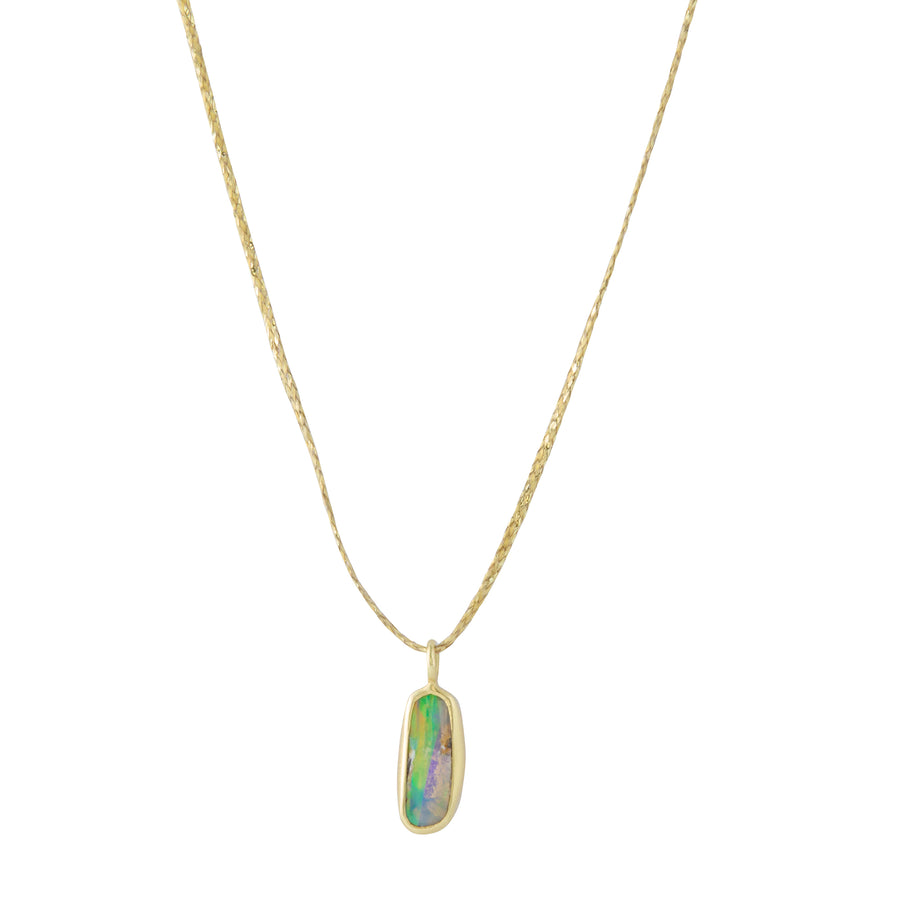 Australian Boulder Opal Amulet Cord Necklace