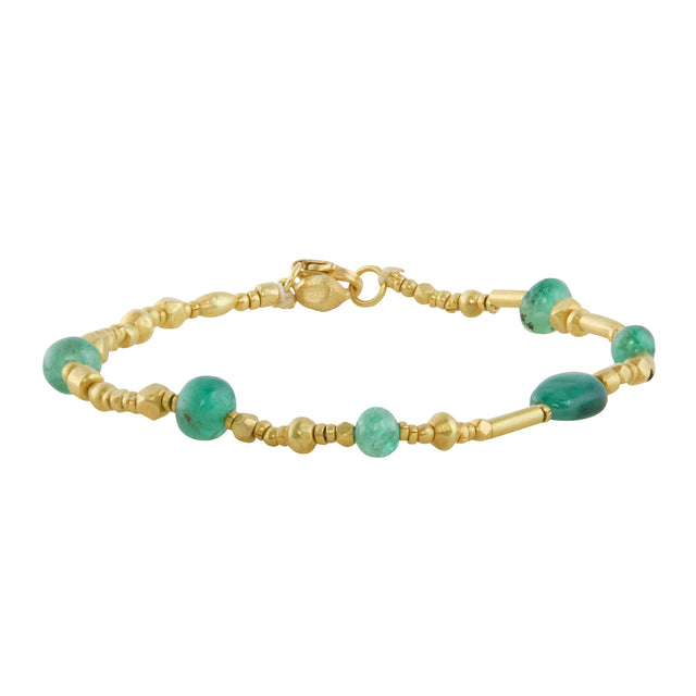 Emerald Zen Beaded Bracelet