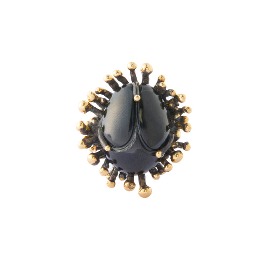 Wyoming Scarab Ring - Black Jade - Main Img