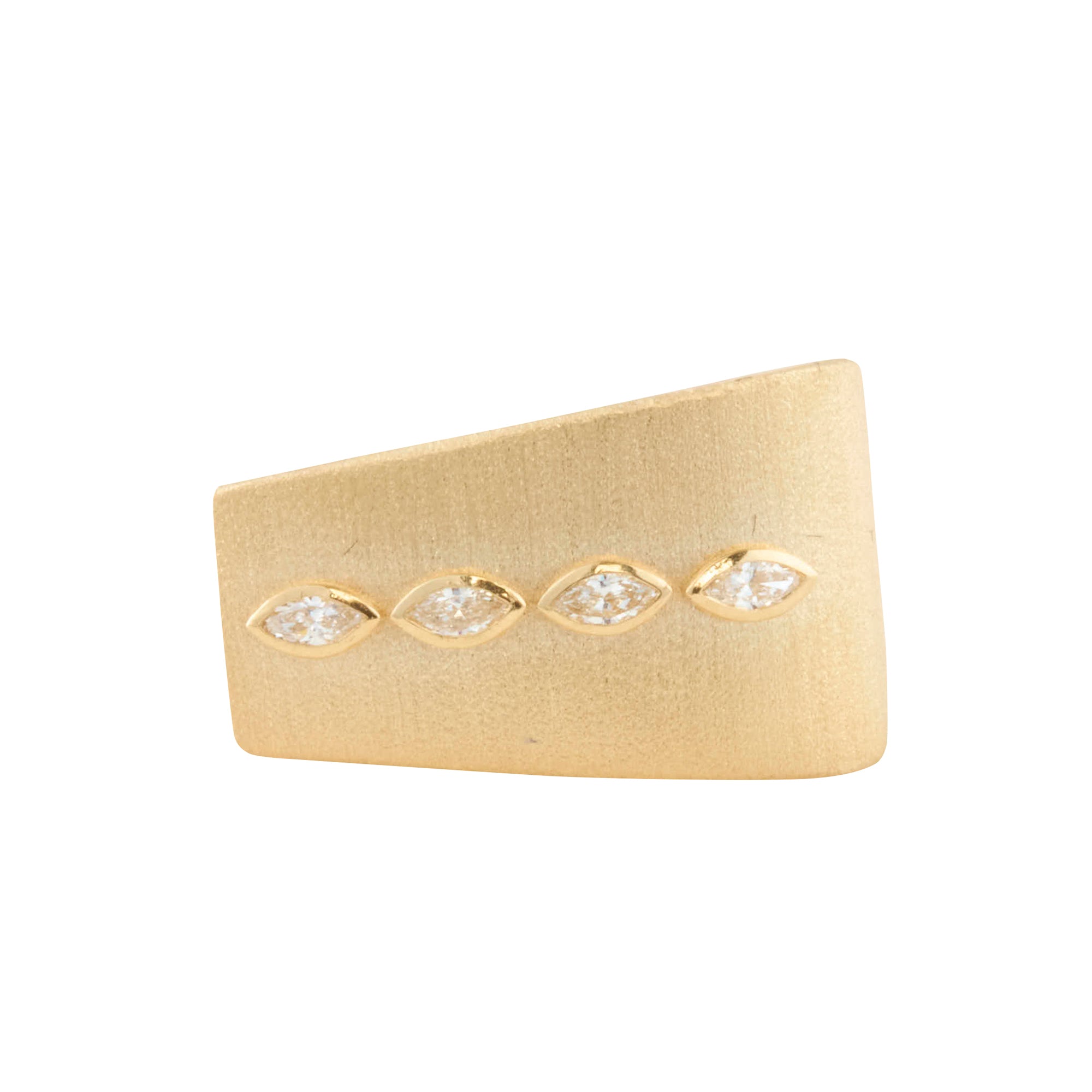 Diamond Brushed Belle Ring