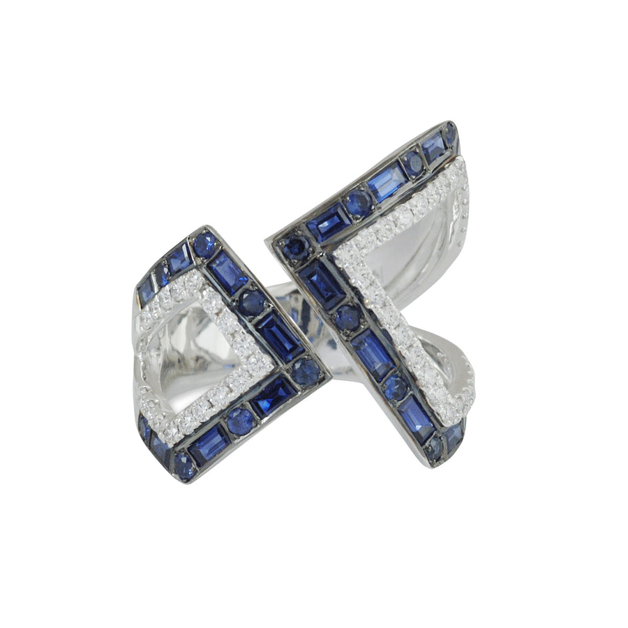 Kavant & Sharart Origami Asymmetry Ring - Rings - Broken English Jewelry front view