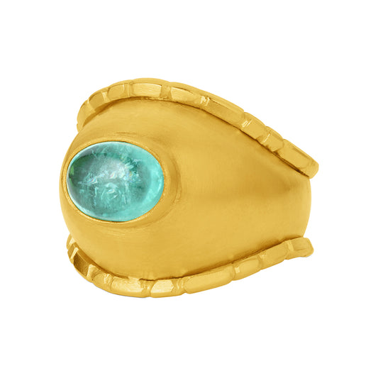 Paraiba Tourmaline Signet Ring - Main Img