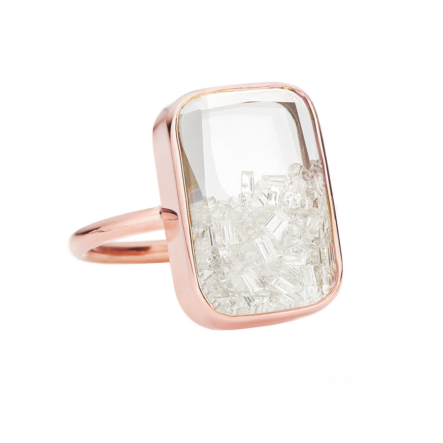 Moritz Glik Ten Fourteen Shaker Ring - Rose Gold - Rings - Broken English Jewelry front angled view