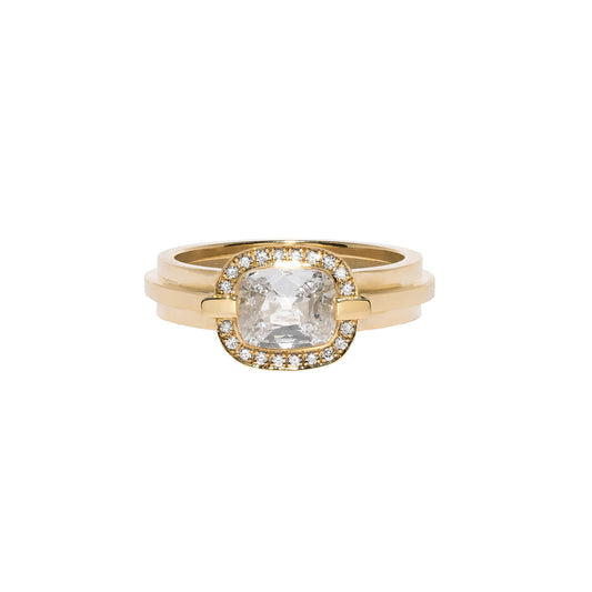 Diamond Staircase Floating Ring - Main Img