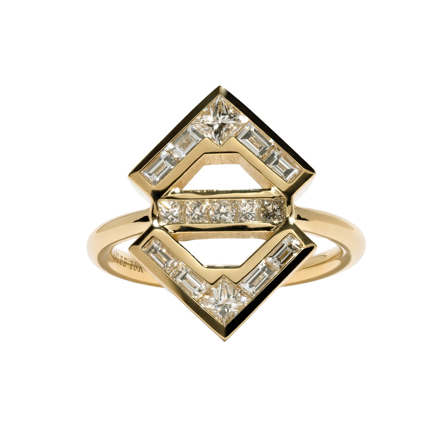 Azlee Glow Diamond RIng II - Rings - Broken English Jewelry front view