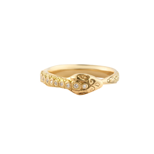 Diamond Snake Band Ring