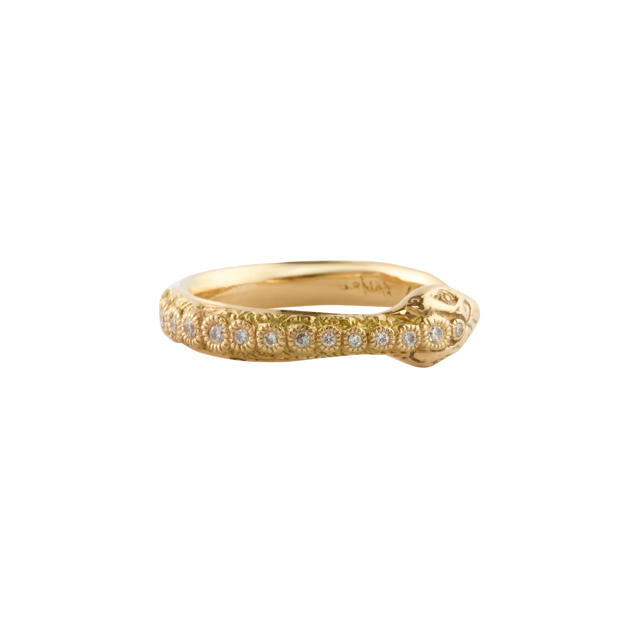 Diamond Snake Band Ring