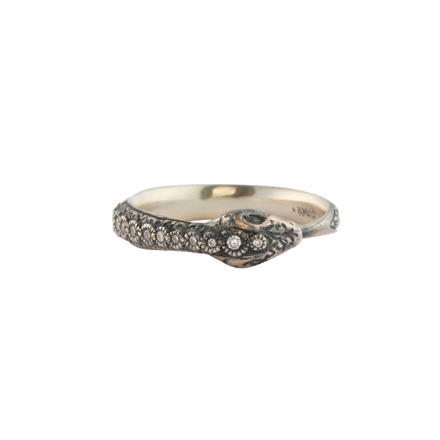Diamond Snake Band Ring