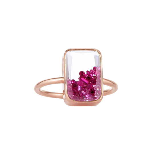 Ten Fourteen Petite Ruby Shaker Ring - Main Img