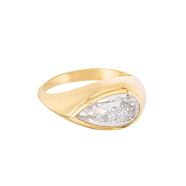 Moritz Glik Pera Diamond Shaker Ring, angled view
