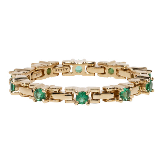 Emerald Pirouette Small Band Ring - Main Img