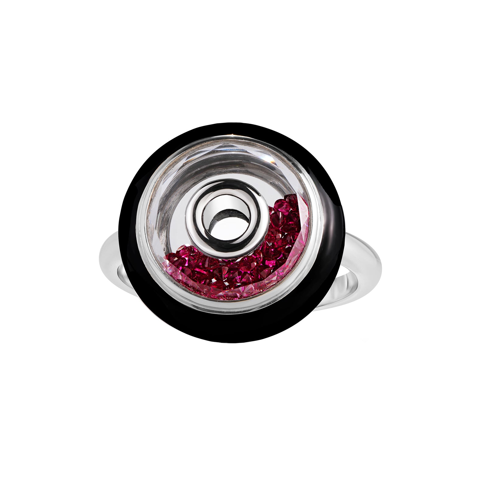 Moritz Glik Roda Enamel Ring, front view
