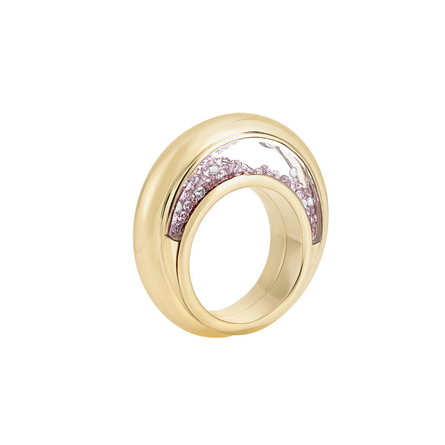 Pink Diamond and White Diamond Artemis Ring