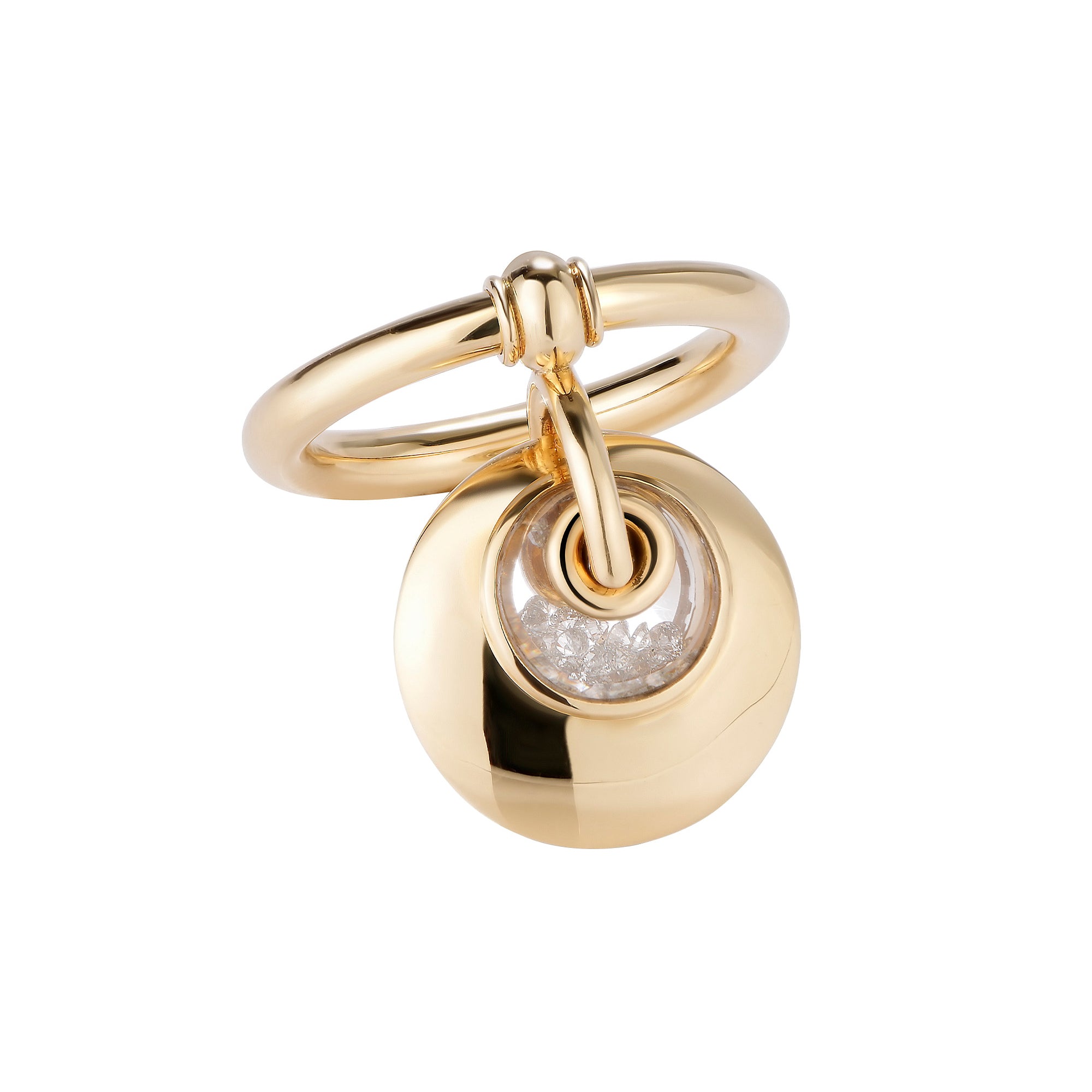 Diamond Kaleidoscope Shaker Marcel Flip Ring