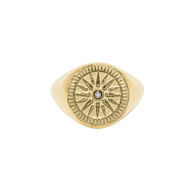 Sunburst Coin Ring