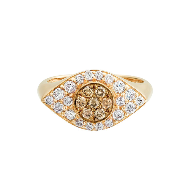 Carbon & Hyde Drishti Ring - Yellow Gold - Broken English Jewelry front view