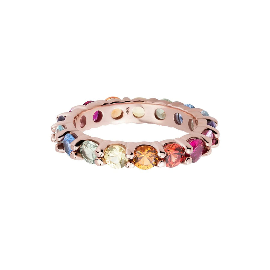 Carbon & Hyde Rainbow Eternity Band - Rose Gold - Broken English Jewelry