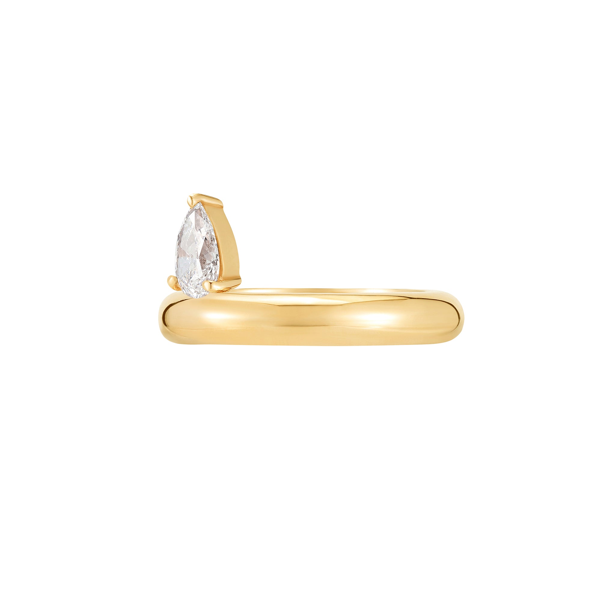 Floating Pear Ring