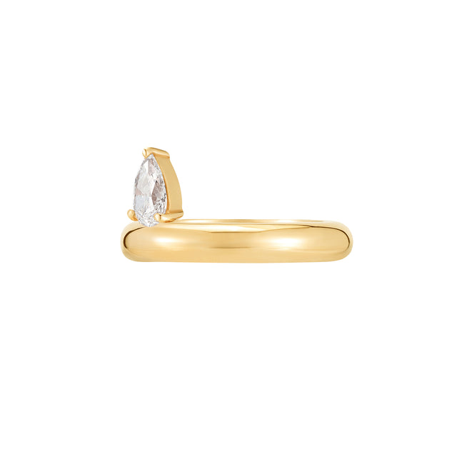 Floating Pear Ring