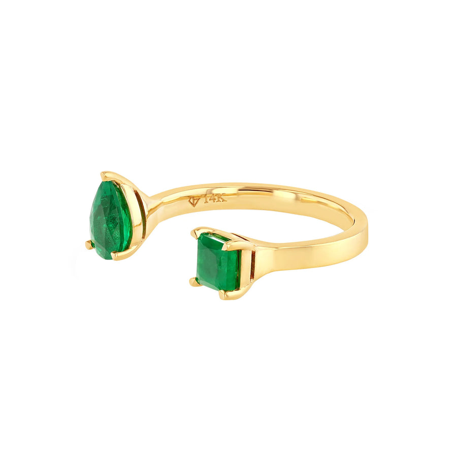 Carbon & Hyde Emerald Reign Ring - Rings - Broken English Jewelry side view