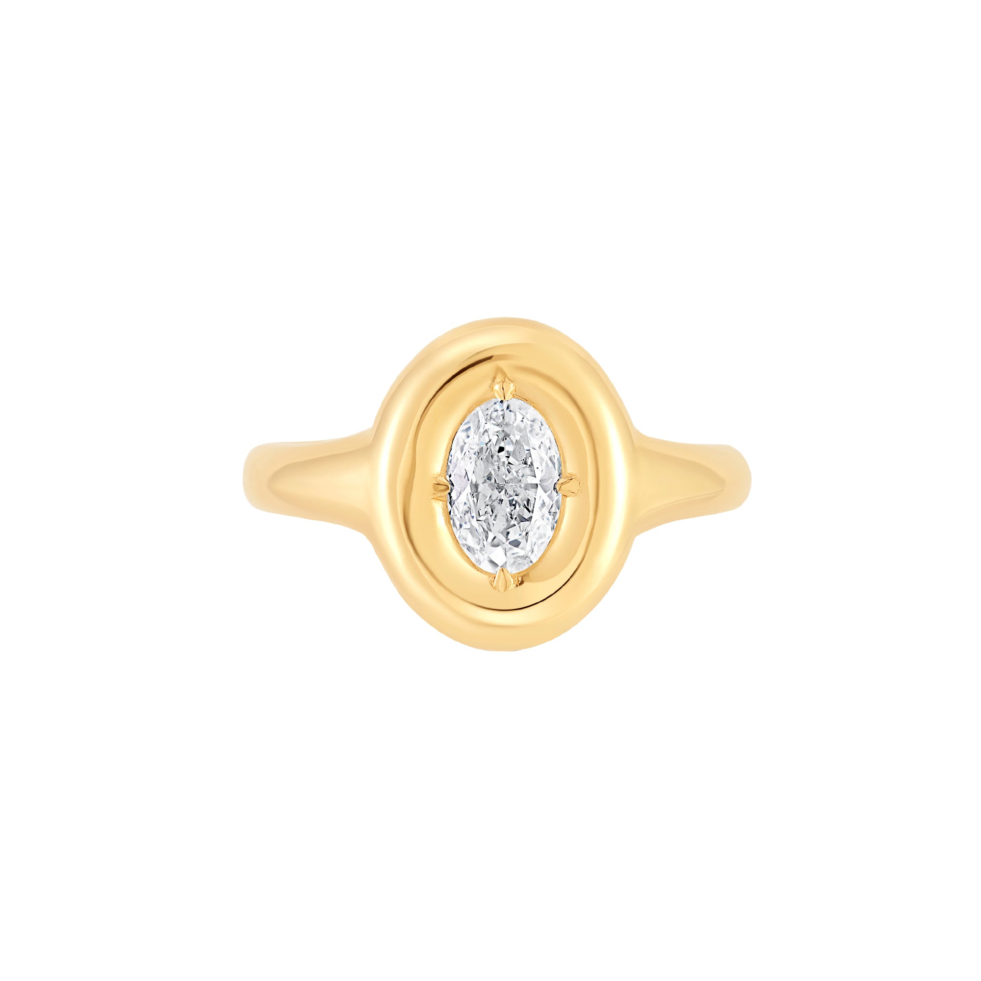 Carbon & Hyde - Diamond Ovalis Pinky Ring