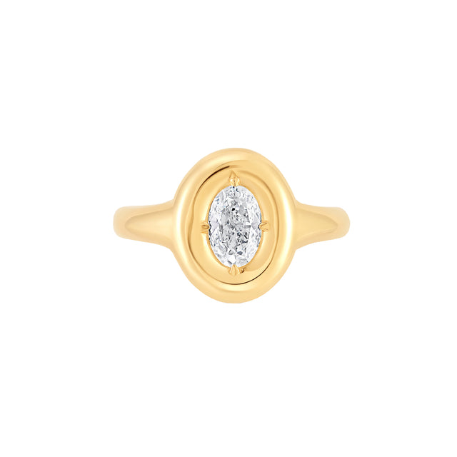 Carbon & Hyde - Diamond Ovalis Pinky Ring