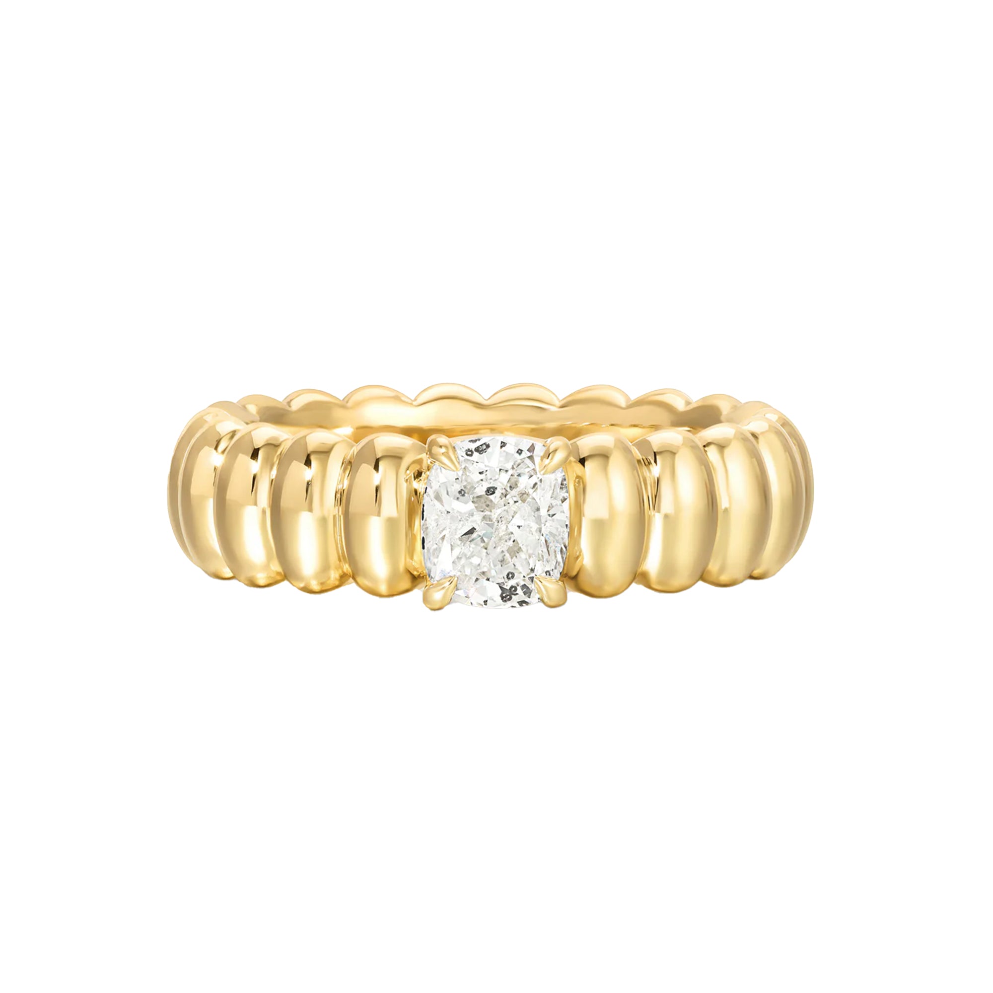 Cushion Cut Reverie Ring 14K Yellow Gold