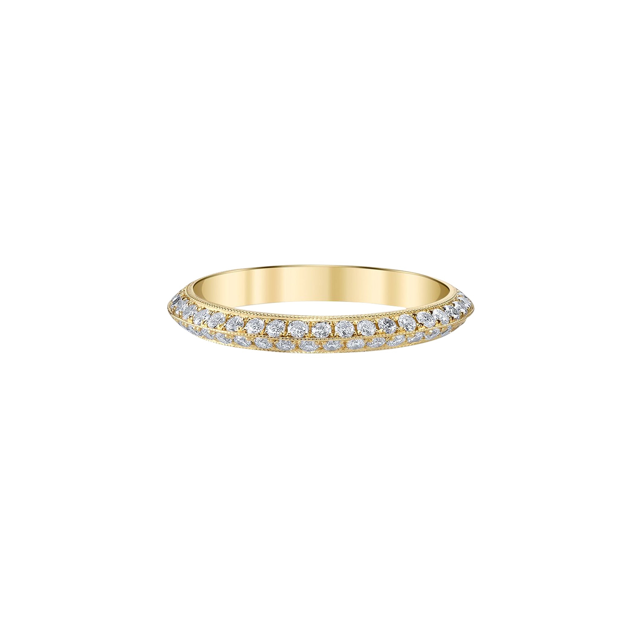 Pave Diamond Knife Edge Ring