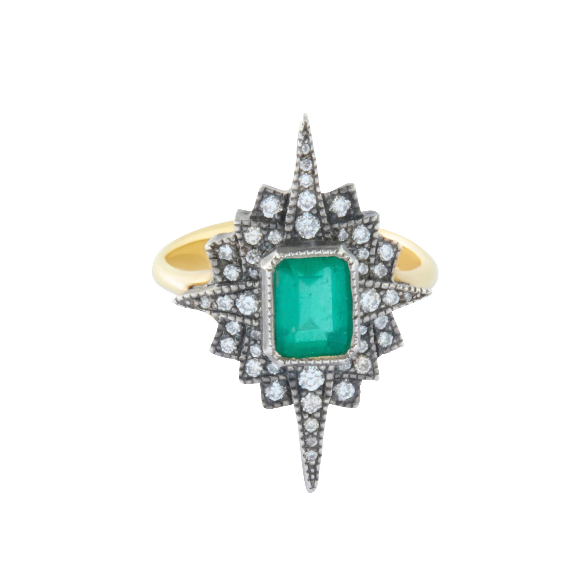 Emerald Starburst Ring