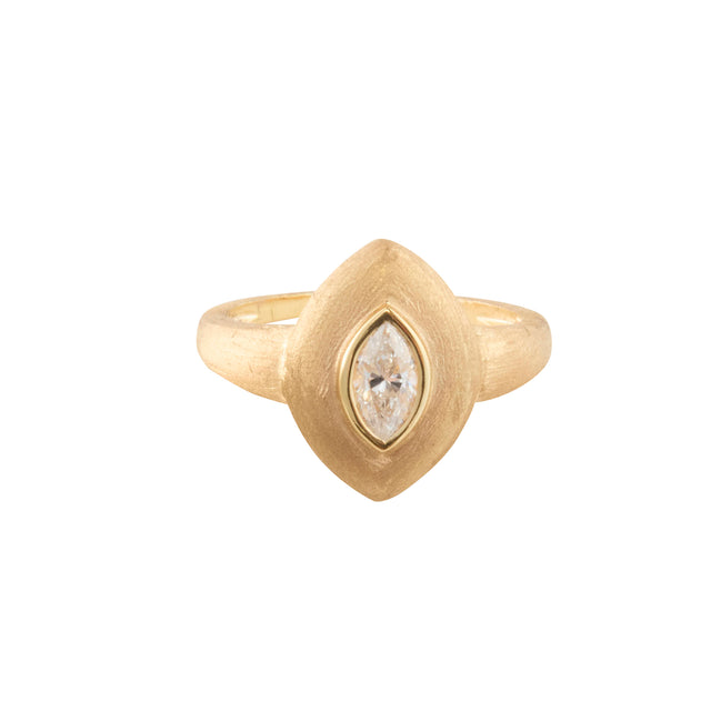 Diamond Marquise Pinky Ring