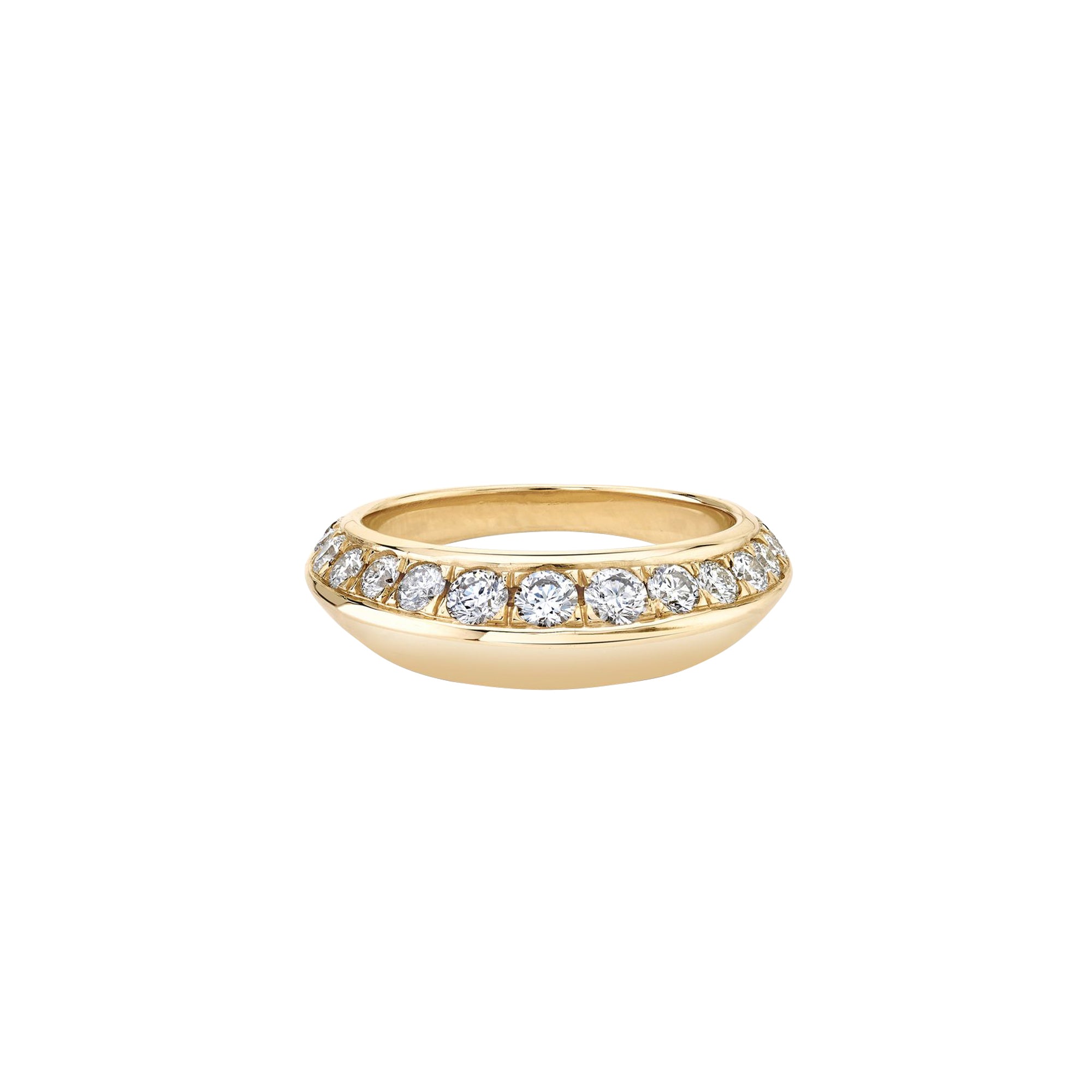 Pave Diamond Crescent Ring