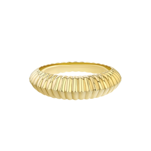 Lizzie Mandler Fluted Crescent Ring - Rings - Broken English Jewelry
