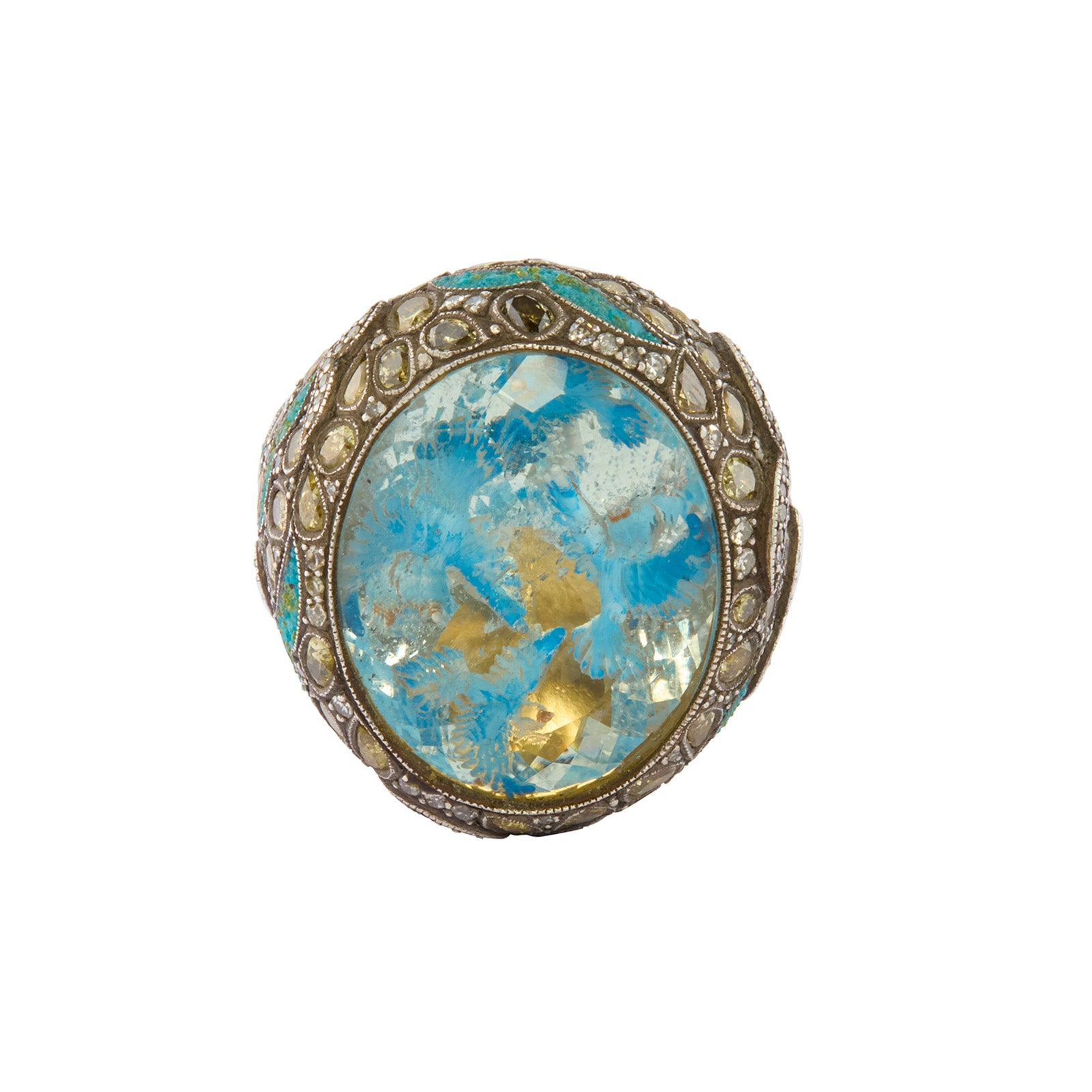 Sevan Bıçakçı Blue Birds in Flight Oval Ring - Rings - Broken English Jewelry