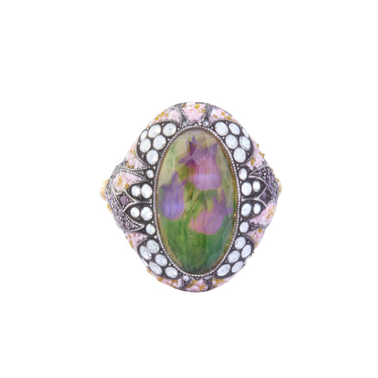 Carved Citrine Tulip Ring - Main Img