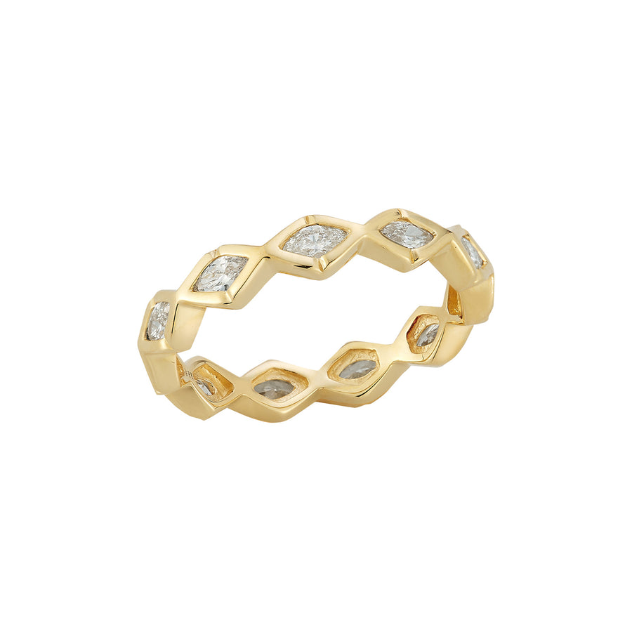 Ark Dreamscapes Stacking Ring - Diamond - Rings - Broken English Jewelry, front angled view