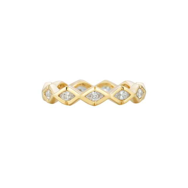 Ark Dreamscapes Stacking Ring - Diamond - Rings - Broken English Jewelry, front view