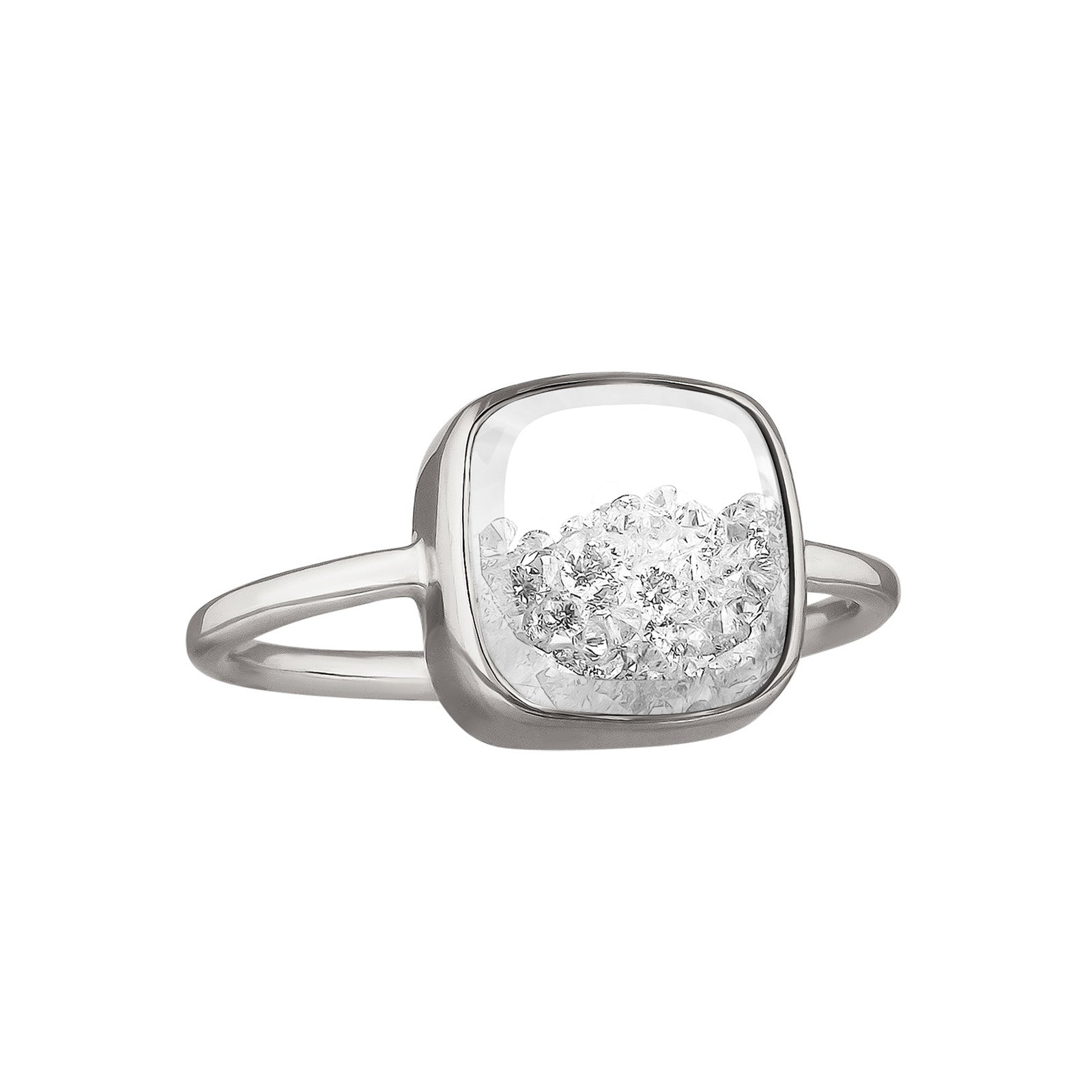 Moritz Glik Core Shaker Cushion Ring - Rings - Broken English Jewelry front angled view