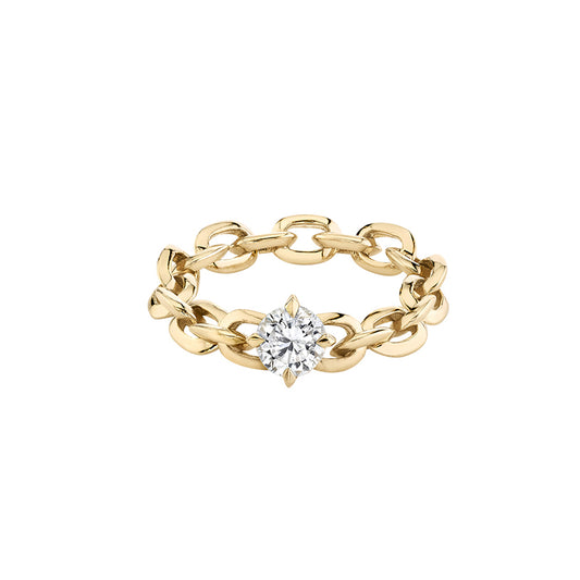 Diamond XS Knife Edge Link Ring - Main Img