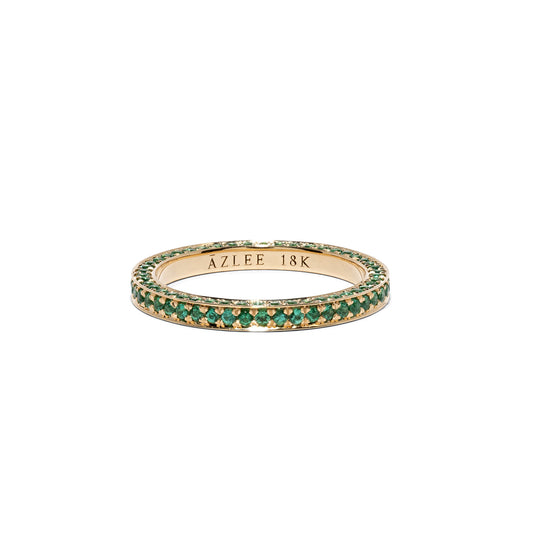 All Over Band Ring - Emerald - Main Img