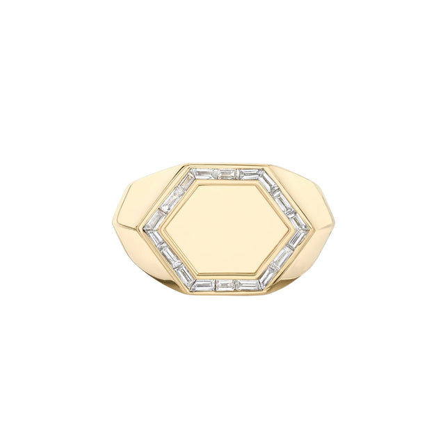 Hexagon Signet Ring