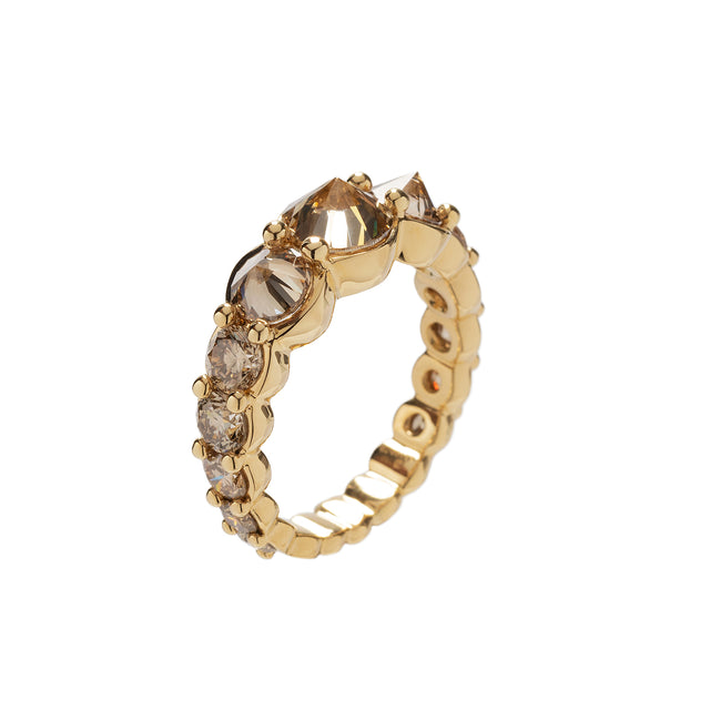 Ara Vartanian Brown Diamond Pointed Ring angle view
