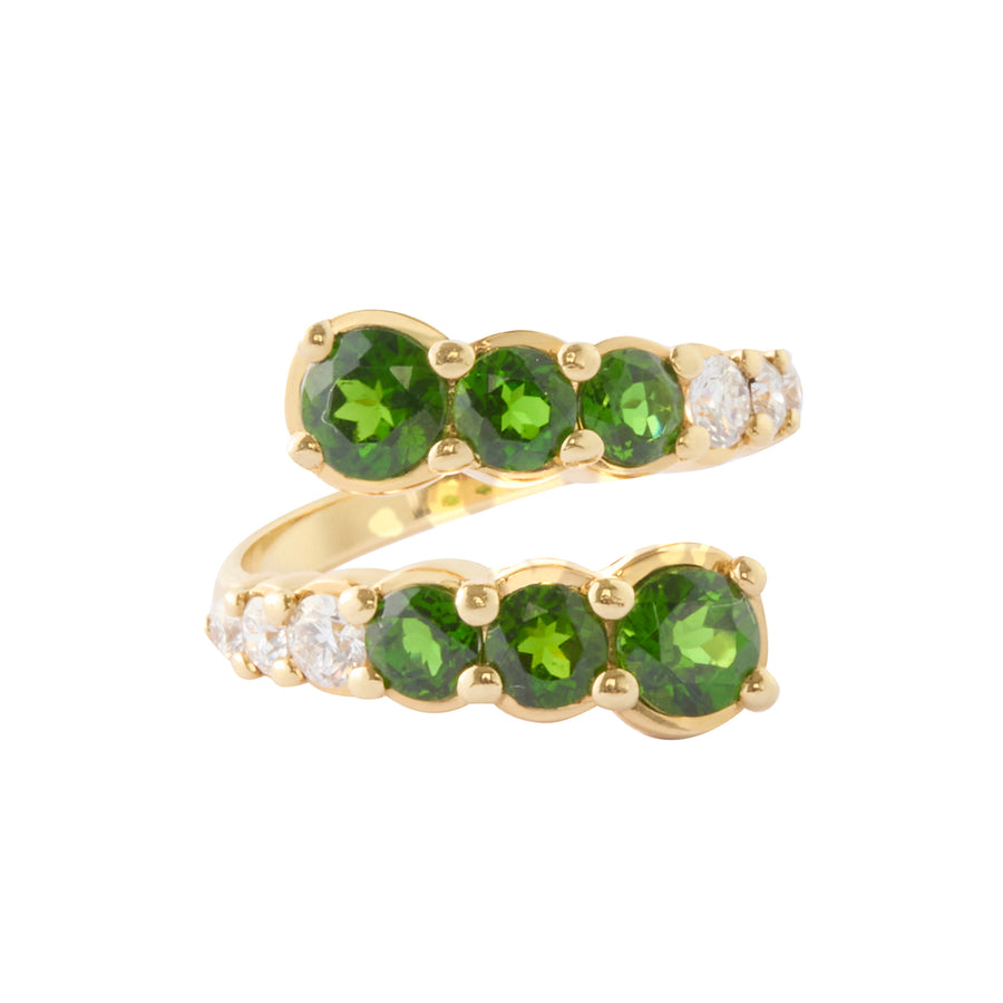 Diopside and Diamond Ring