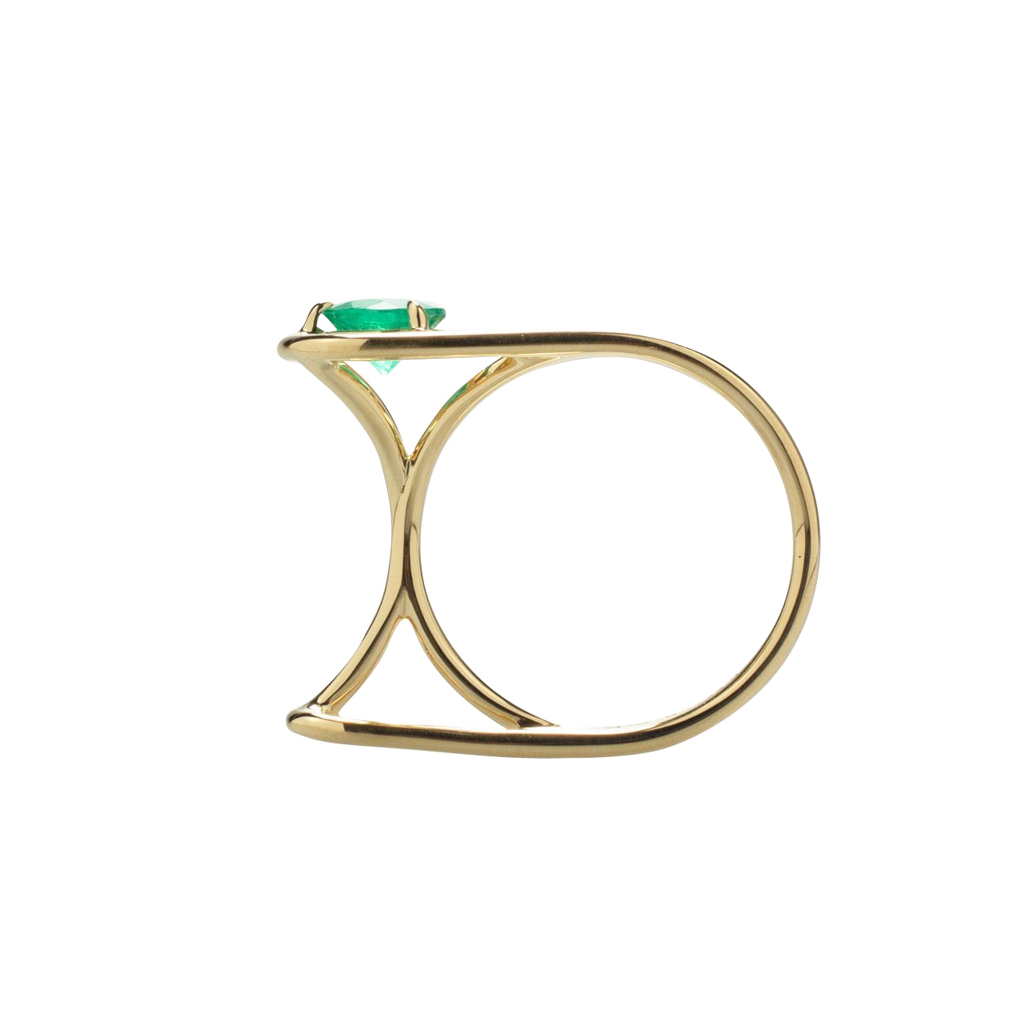 Emerald Knuckle Ring