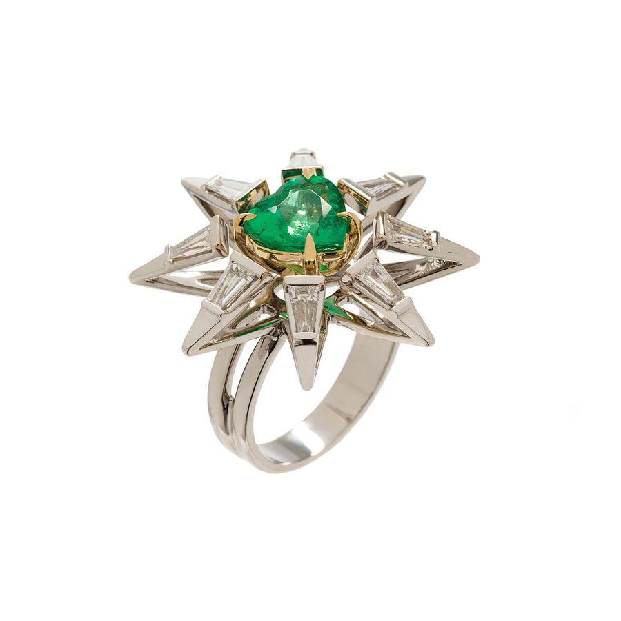 Ara Vartanian Emerald Pulsar Ring angle view