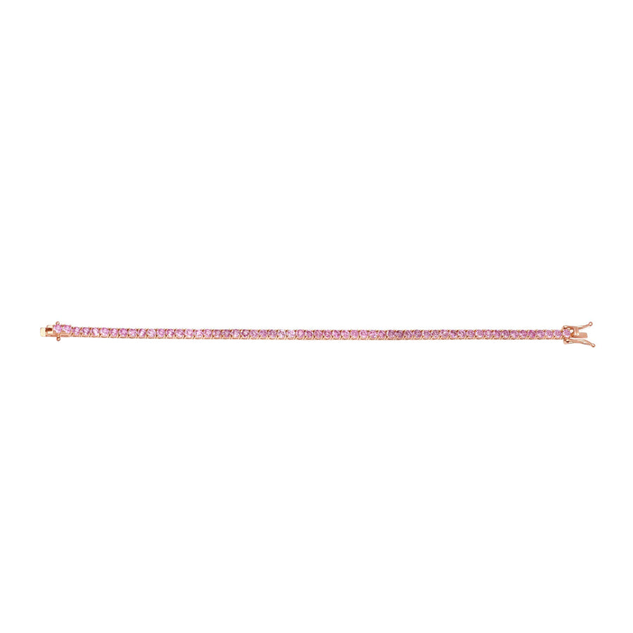 Graziela Pink Sapphire Tennis Bracelet  - Bracelets - Broken English Jewelry