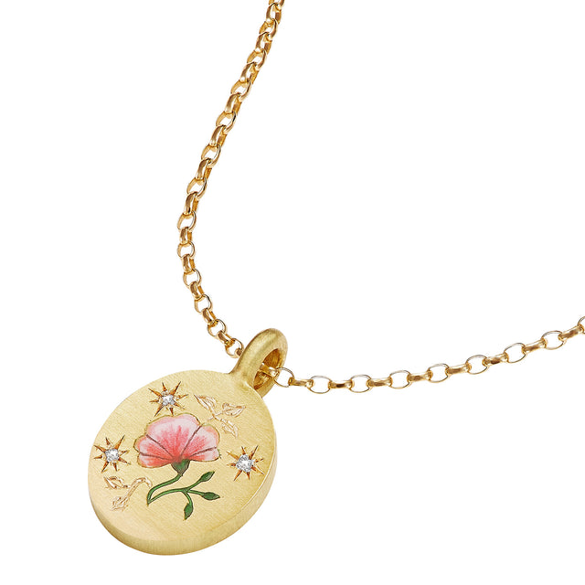 Cece Rose Pendant Necklace - Necklaces - Broken English Jewelry detail view