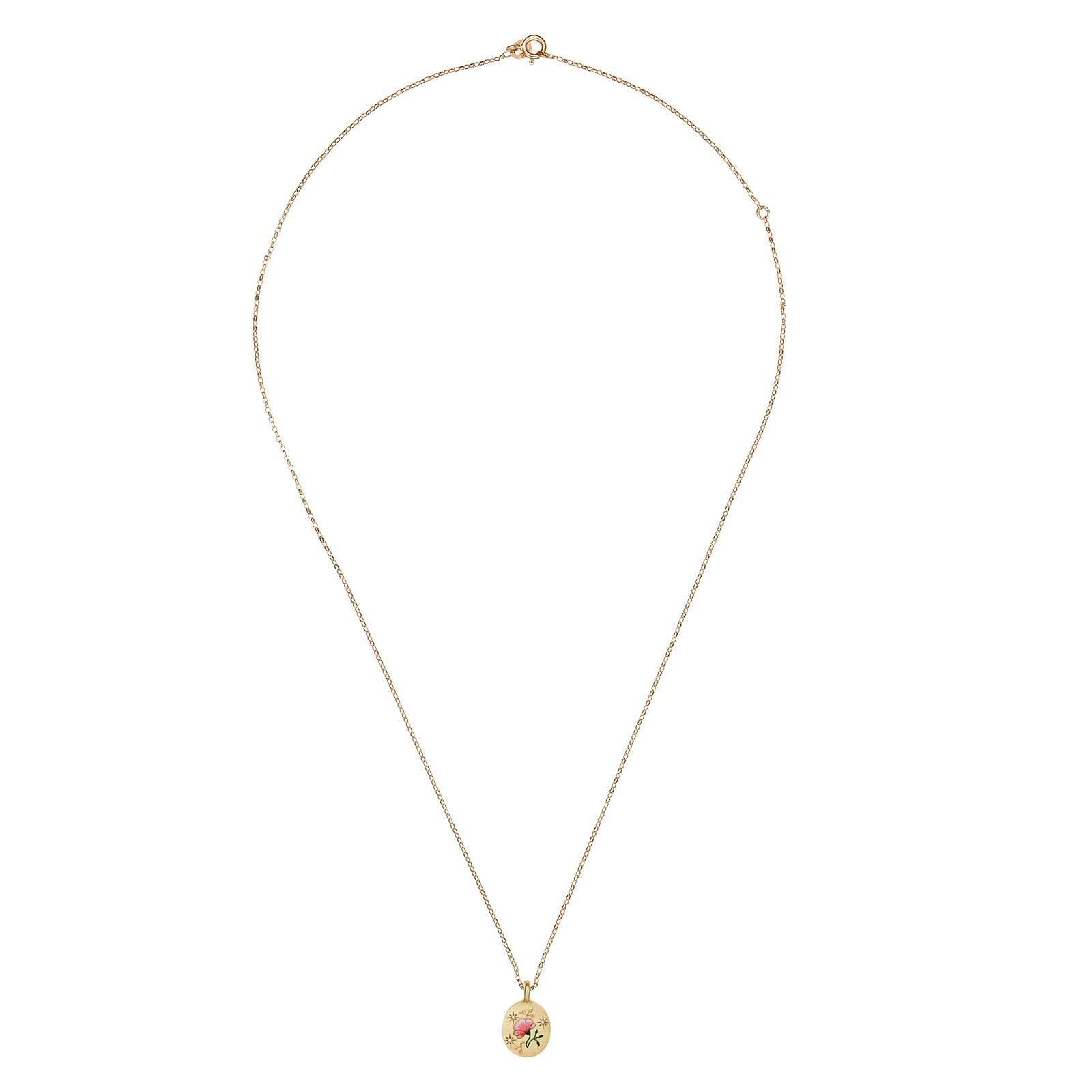 Cece Rose Pendant Necklace - Necklaces - Broken English Jewelry top view