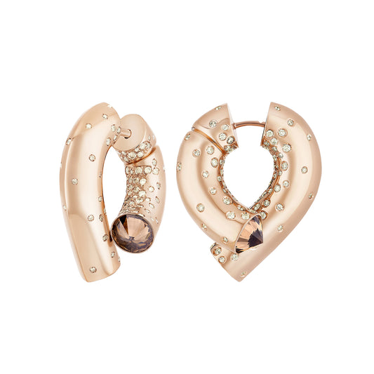 Large Diamond Oera Hoop Earrings - Main Img