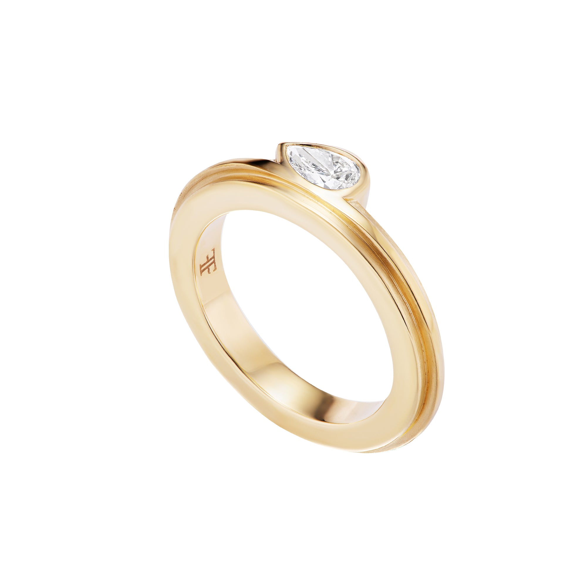 Pear Diamond Lovers Ring